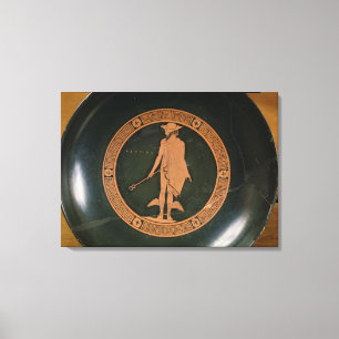 Grieks rood-figuur beker, met afbeelding van de go canvas afdruk