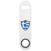 Grieks schild van wapenschild speed flessenopener (Voorkant)