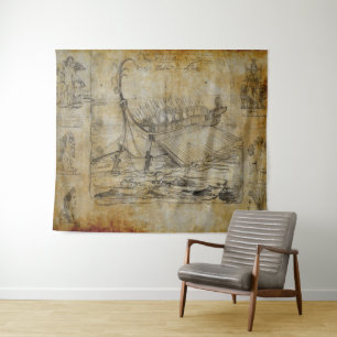 grieks schip wandkleed