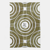 Grieks sleutelmechanisme in Geometrische symmetrie Theedoek (Verticaal)