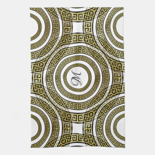 Grieks sleutelmechanisme in Geometrische symmetrie Theedoek (Verticaal)