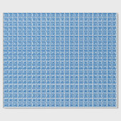 Grieks sleutelontwerp - blauw en wit uiterlijk cadeaupapier (Vlak)