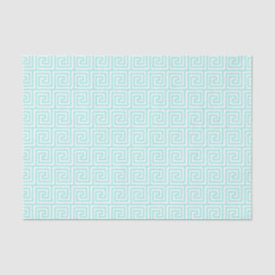 Grieks sleutelpatroon in Seafoam Green en White Tissuepapier