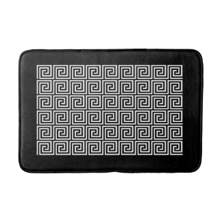 Grieks sleutelpatroon, zwart-wit bath Mat