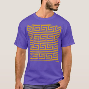 Grieks sleutelpatroongoud t-shirt
