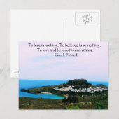 Grieks spreekwoord over liefde briefkaart (Voorkant / Achterkant)