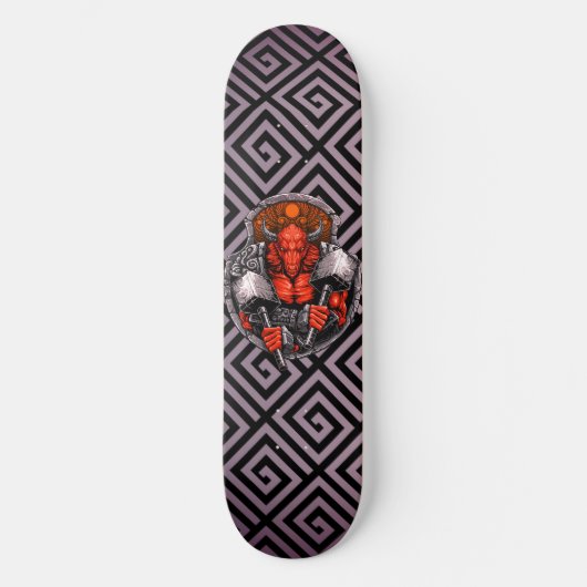 Grieks Symbolen Minotaur Warrior Beast Skateboard (Voorkant)