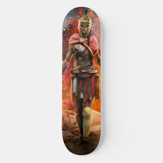 Grieks Vrouw Warrior Skateboard Deck (Voorkant)