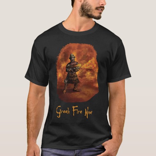Grieks vuur nu t-shirt (Voorkant)