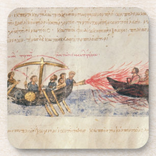 Grieks vuur (vellum) drankjes onderzetter