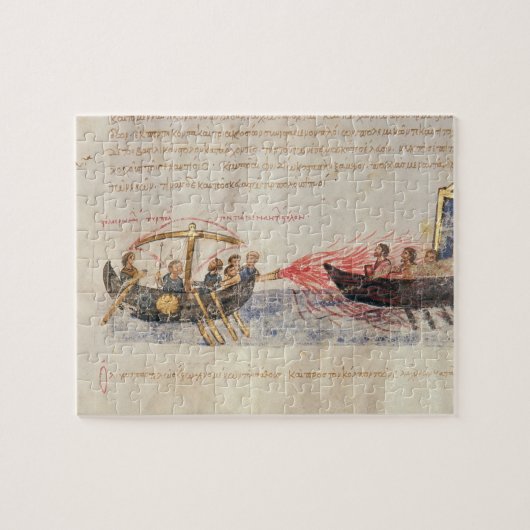 Grieks vuur (vellum) legpuzzel (Horizontaal)