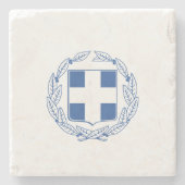Grieks wapen stenen onderzetter (Voorkant)