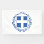 Grieks wapenschild spandoek (Horizontaal)