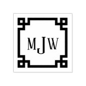 Grieks Zeer belangrijk Lijst Monogram Rubberstempe Rubberstempel (Afrduk)