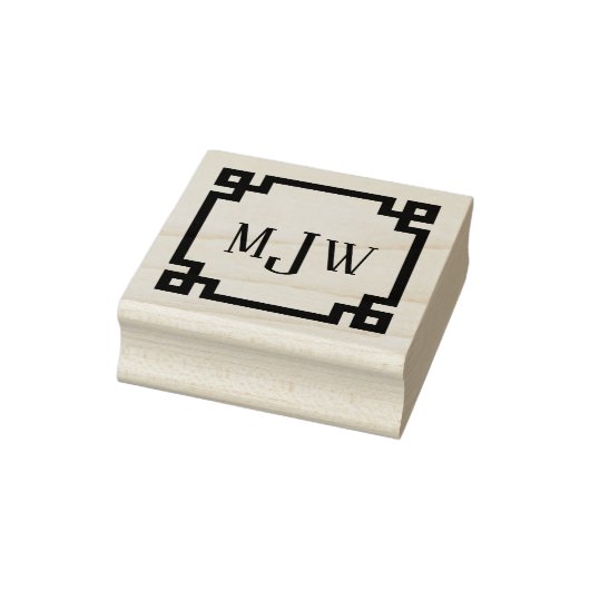 Grieks Zeer belangrijk Lijst Monogram Rubberstempe Rubberstempel (Stempel)