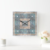 Grieks Zeer belangrijk Ornament - Abalone en goud Vierkante Klok (Huis)