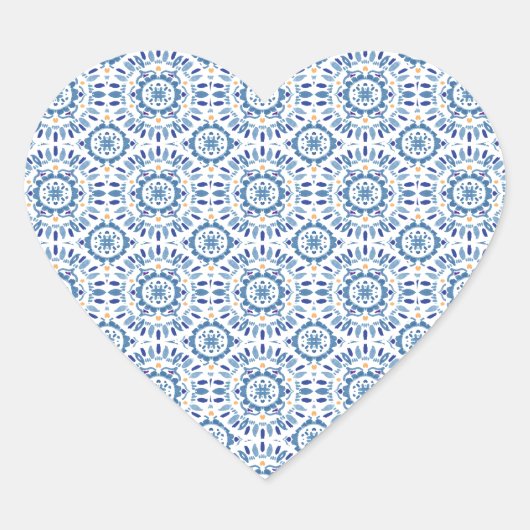 Grieks Zomer Zee Hart Sticker (Voorkant)