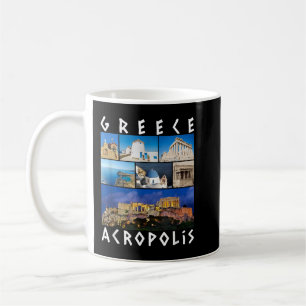 Griekse acropolis beroemde galerijreiziger voor de koffiemok