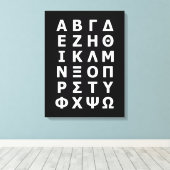 Griekse alfabet canvas afdruk (Insitu (Houten vloer))