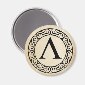 Griekse alfabet Letter Lambda Magneet (Voorkant / Achterkant)