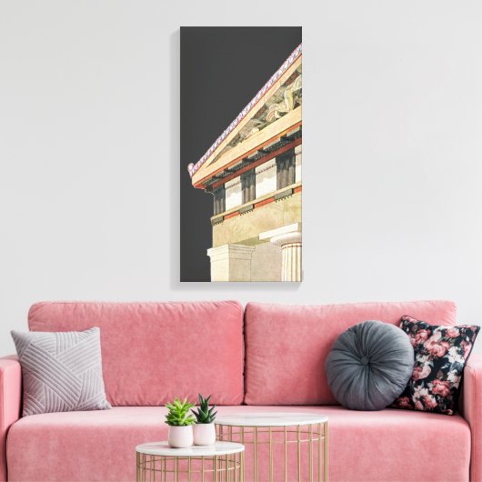 Griekse architectuur, tempel van Athena Canvas Afdruk (Insitu (Woonkamer))