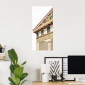  Griekse architectuur, tempel van Athena Poster (Thuiskantoor)