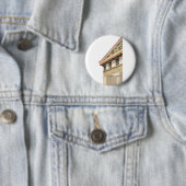  Griekse architectuur, tempel van Athena Ronde Button 5,7 Cm (In situ)