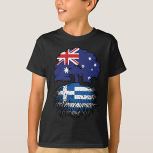 Griekse Australische Australische boomstamvlag T-shirt