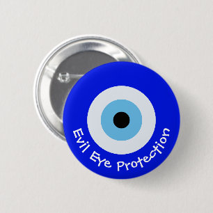 Griekse boze oog ronde button 5,7 cm