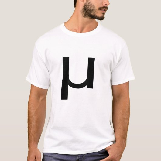 Griekse brief Mu T-shirt (Voorkant)