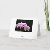Griekse bruiloft Gefeliciteerd met roze orchideeën Kaart (Achterkant)