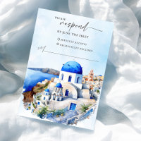 Griekse bruiloft RSVP Response Kaart