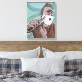 Griekse Cyclops Knife Scheren Fantasy Canvas Print (Insitu (Slaapkamer))