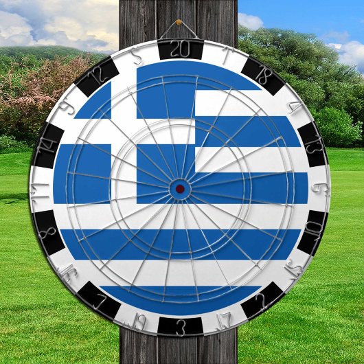Griekse dartboard en Griekse vlag/spelraad Dartbord
