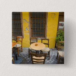 Griekse eiland Kreta en oude stad Chania 3 Vierkante Button 5,1 Cm