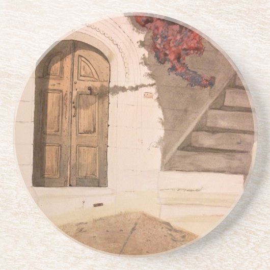 Griekse Feestdagen Zandsteen Onderzetter (Voorkant)