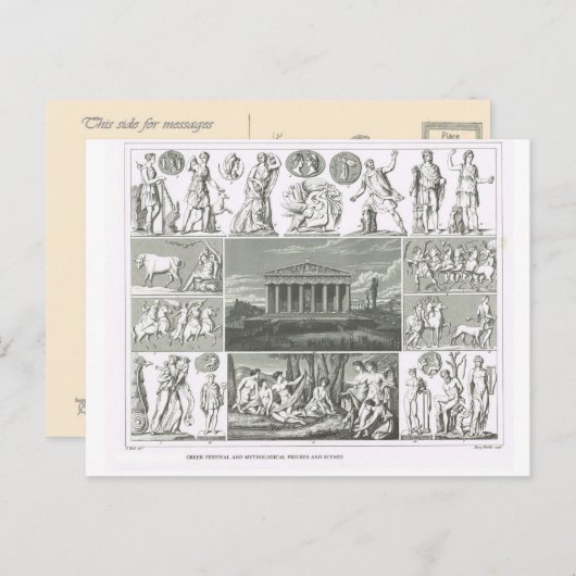 Griekse festivals en mythologie briefkaart (Voorkant / Achterkant)