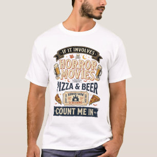 Griekse Films Pizza Bier Grappig Halloween_1 T-shirt