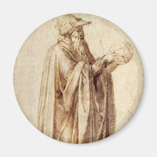 Griekse filosoof met menselijke schedel door Miche Magneet (Voorkant)