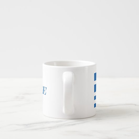 Griekse Flag Custom Espresso Cup Espresso Kop (Achterkant)