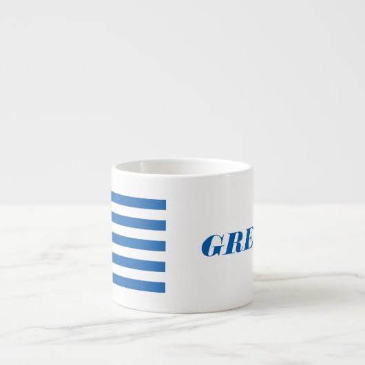 Griekse Flag Custom Espresso Cup Espresso Kop (Voorkant)