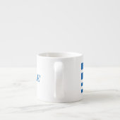 Griekse Flag Custom Espresso Cup Kop (Achterkant)