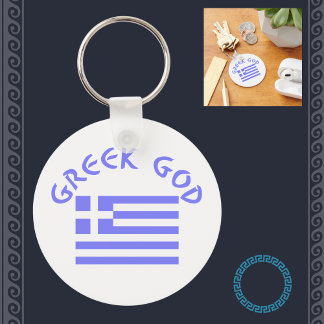 Griekse God & Vlag Sleutelhanger