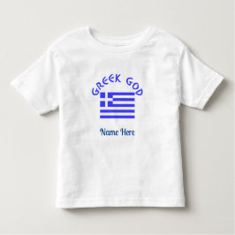 Griekse God Vlag van Griekenland Persoonlijke Naam Kinder Shirts