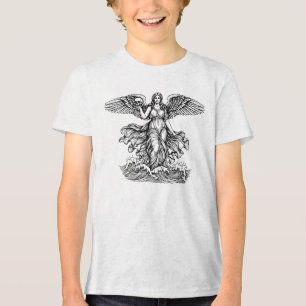 Griekse godin Aphrodite aan de zee met de schedel  Tri-Blend Shirt