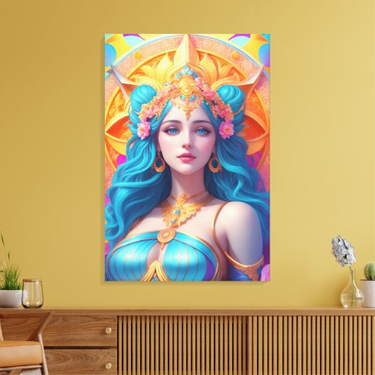 Griekse godin Aphrodite in haar pracht Canvas Afdruk (Insitu (Woonkamer))