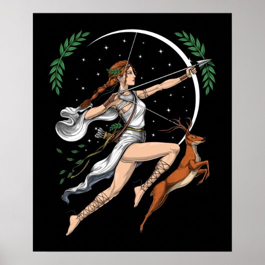 Griekse godin Artemis Poster (Voorkant)