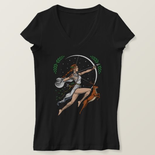 Griekse godin Artemis T-shirt (Design voorkant)
