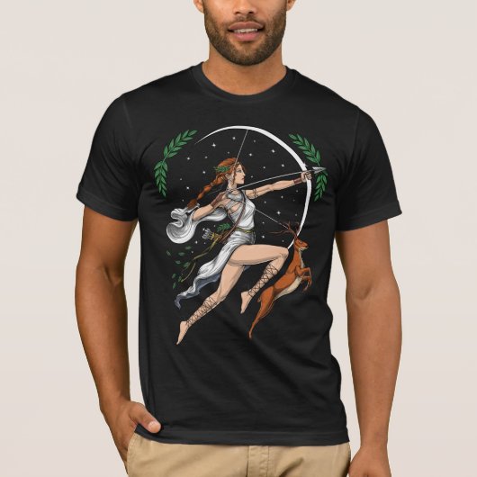 Griekse godin Artemis T-shirt (Voorkant)