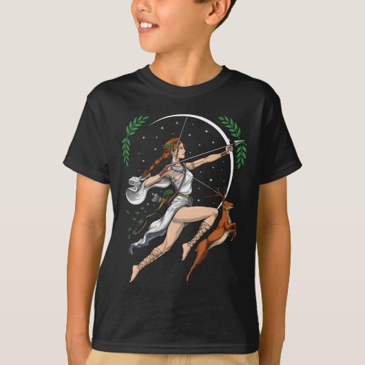 Griekse godin Artemis T-shirt (Voorkant)